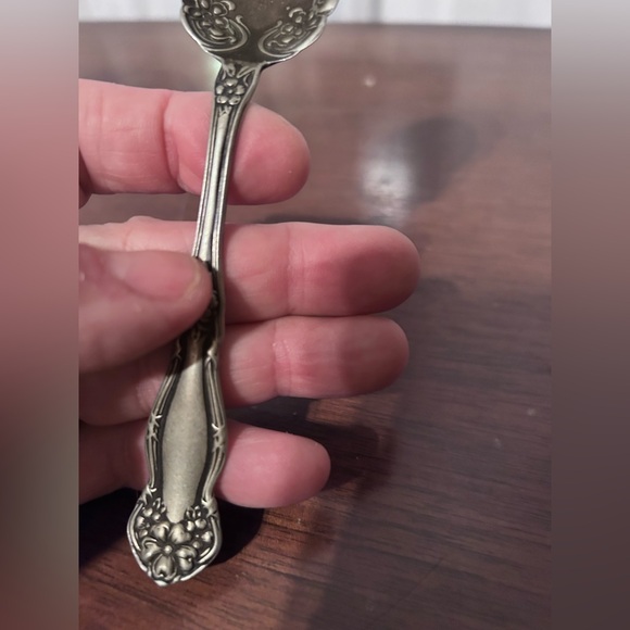 Vintage Wn. Roger’s & Son “Arbutus” pattern silver plate sugar spoon - preloved - Picture 2 of 9
